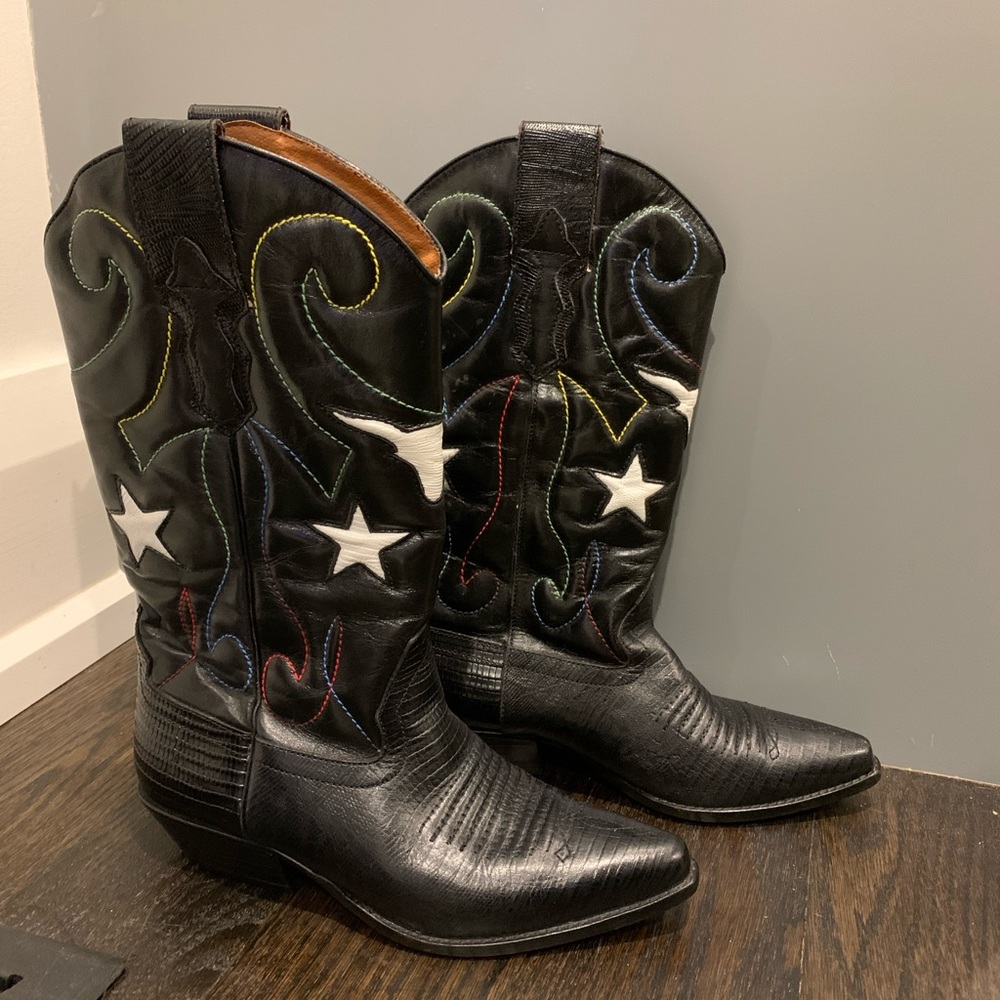 Cowboy boots, leather